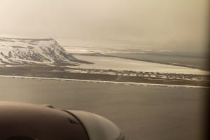 View of Gambell, Alaska from plane