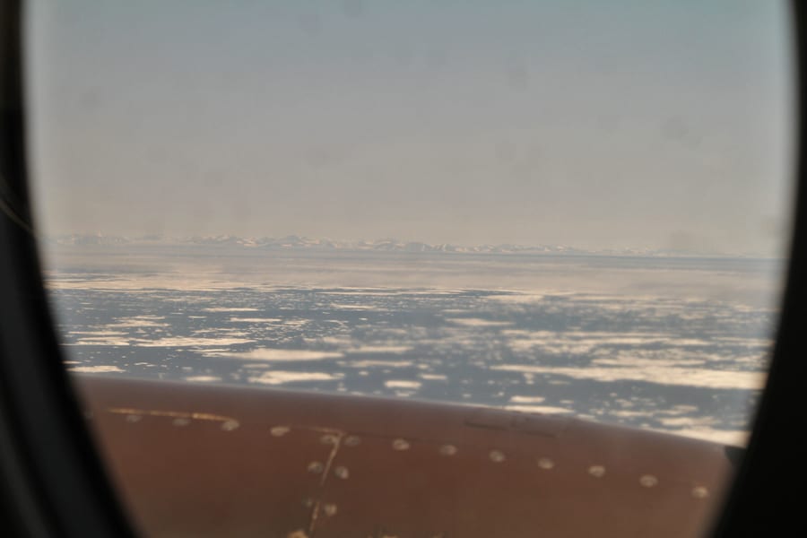 Bering Air flight to Gambell, Alaska - first view of Siberia
