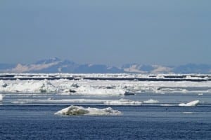 Gambell, AK - Siberia from the sea watch