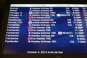 Anchorage departure board